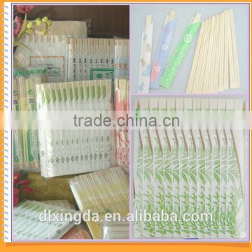 4.8*203mm Disposable Aspen Genroku Wood Chopsticks Packed in Half Paper Bag Popular in Korean Market