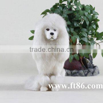 White Stuffed Plush Lifelike Dog Soft Toy photo-3