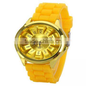 Unisex Geneva Silicone Jelly Gel Quartz Analog Sport Wrist Watch Women Girls