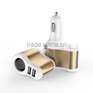 wholesale 5V 3.1A dual ports usb plug cigarette lighter car charger