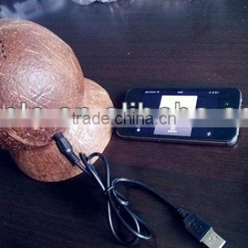 coconut shell Bluetooth speaker/receiver portable bluetooth speaker