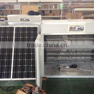 1584 Full Automatic Industrial Commercial Chicken Egg Incubator with solar power panel and battery