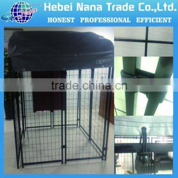 out door black powder coated chain link dog kennels