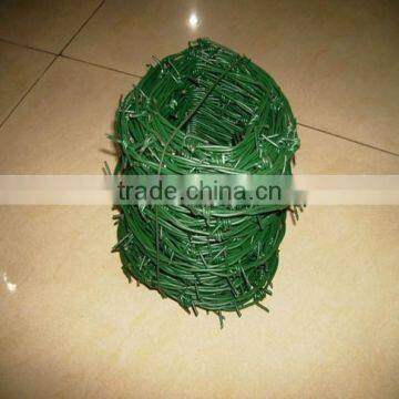 High quality plastic coated barbed wire ( Professional factory ISO9001 )