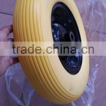 Swivel Mute PU Tyre for Wagon With Ball Bearing 4.00-8 photo-2