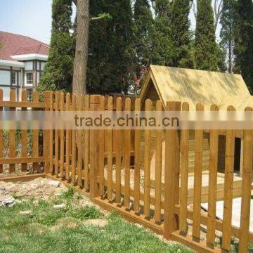 Outdoor wooden garden fence