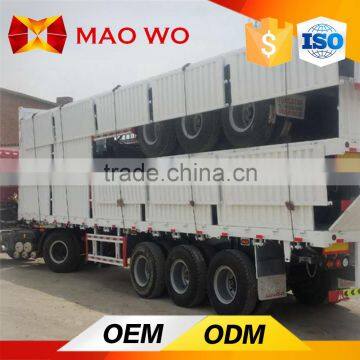 Quality Design Side Wall Open Low Bed Cargo Semi Trailer photo-2