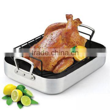 Safety Design Carbon Steel Nonstick Turkey Rotating Home Roaster photo-2