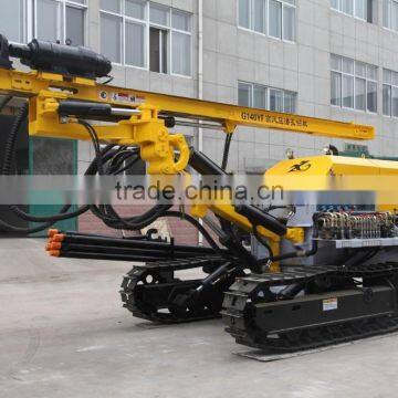 high efficiency hydraulic mobile DTH blasting hole/anchor drilling rig