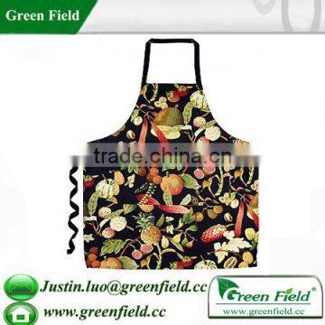 Green Field Printed Garden Aprons Pockets