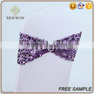 Spandex Sequin Chair Sash Bow Tie photo-4