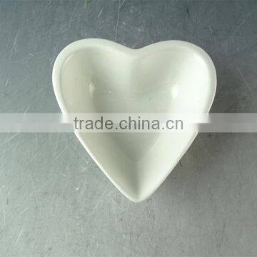 White Ceramic Heart Shaped Bowl / Dishes With Gift Color Box Small Size photo-2