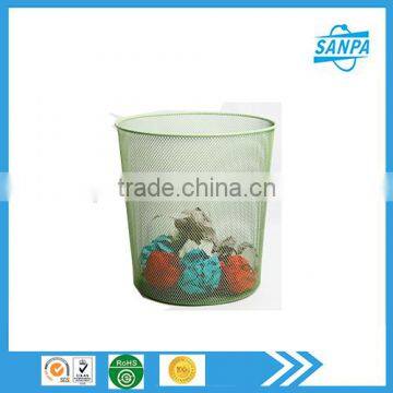 China Hot Sales Fancy White Metal Mesh Engraving Waste Bin