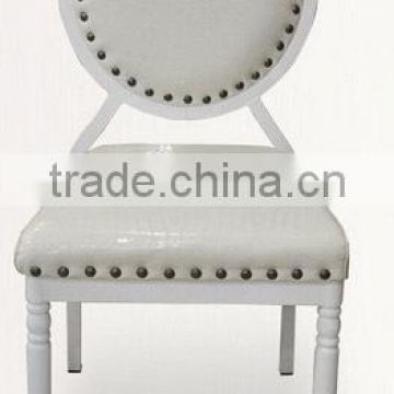 factory directsale quality white faux leather stacking wedding chair in aluminum QL-D661