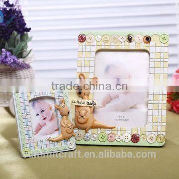 Lovely giraffe kangaroos resin baby boy girl photo picture frame