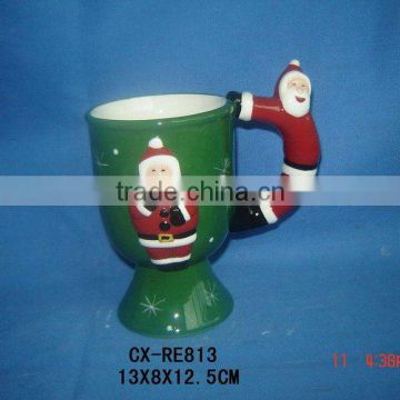 santa ceramic egg holder