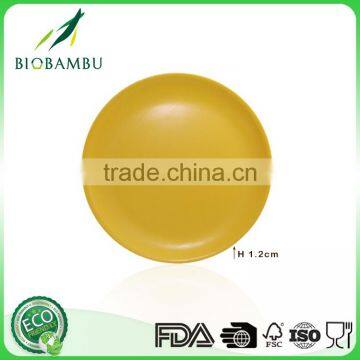 Yellow Affordable Environmental Bamboo Plates for fruit