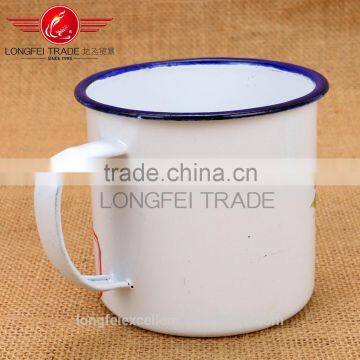 Cheap White Enamel Camping Mug Wholesale photo-3