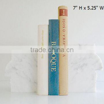 Office display Wholesale Carrara Marble Bookends abstract sculpture bookends contemporary