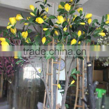 GNW BLS034-1 Silk Golden Blossom Magnolia Trees For Wedding Hotel Decoration