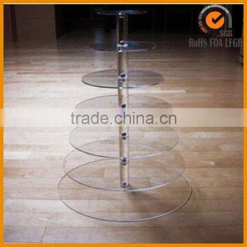 4 Tier Round Acrylic Cupcake Maypole Stand