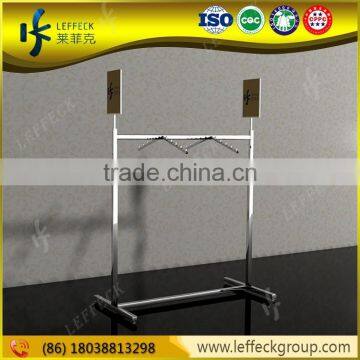 Customized metal clothing single pole stainless steel racking for clothing store racking