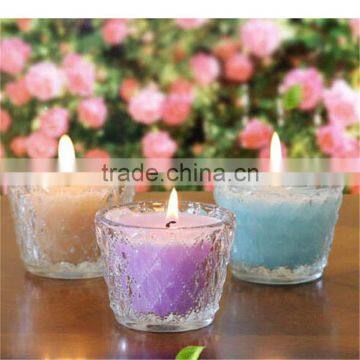 Crystal glass votive candle holder