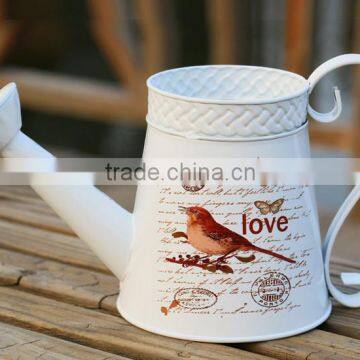 Cheap Metal Watering Can Shaped Flower Pot For Outdoor Decoration photo-3