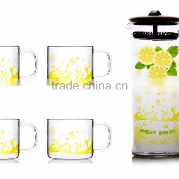 1000ml 1200ml 1500ml halloween christmas fruit color printing water jug juice jug set tea pot set