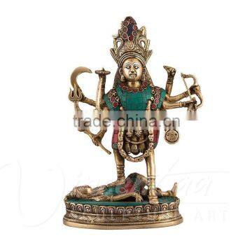 Indian style metal material art crafts bronze kali maa goddess statue hot sale