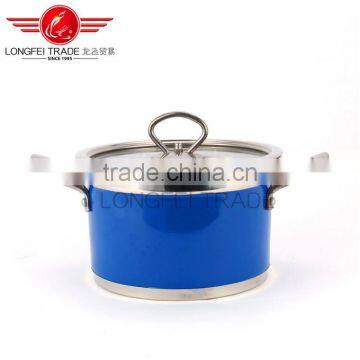 Hot Selling 5pcs Colorized European Stainless Steel Soup Pot Kitchen Cookware photo-5