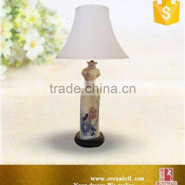 Chinese woman qipao dressing table lamp ceramic