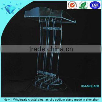 2015 Hot Sales Plexiglass Crystal Podium Clear Acrylic Wedding Led Podium photo-4