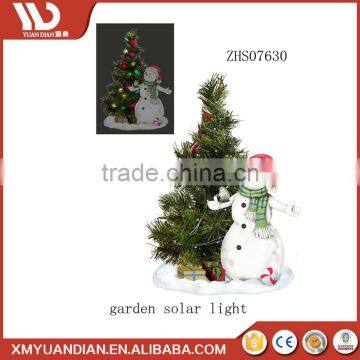 Gift Craft Santa Resin Christmas Ornament Led Solar Mini Christmas Tree Light photo-3