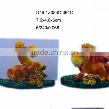 2014 resin horse statue for card holder