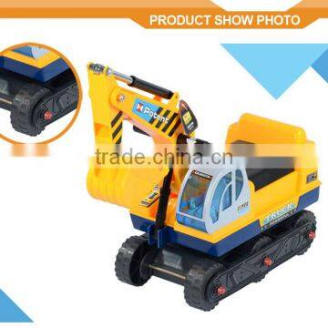 Excavator Digger Scooter Pulling Cart Kids Ride on Car With Pretend Play Construction Truck Toy photo-3