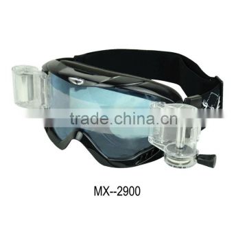 Super Anti-fog PC lens Motorcycle goggle/mirror with 100% UV