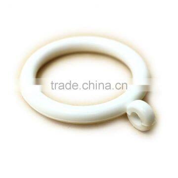 Plastic White Curtain Pole Rod Ring, ID34mm/OD46mm & ID26mm/OD33mm photo-3