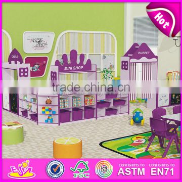 Customized early education center furniture mini wooden kids shop W08C207