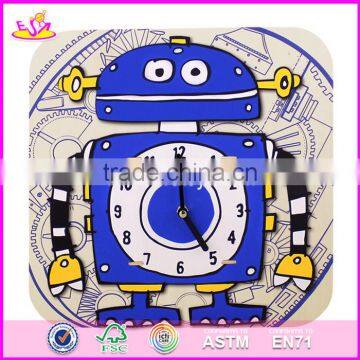 2017 New Design Toddlers Educational Toy Wooden Puzzle Clock W14K008
