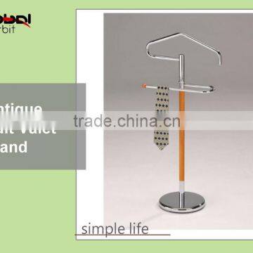 High Quality New Design Clothes Hanger Rack Wooden Suit Valet Stand
