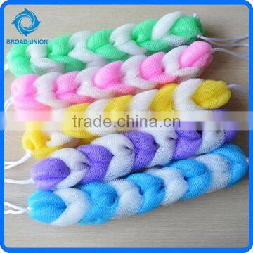 Rainbow Long Shape Washing Mesh Bath Sponge
