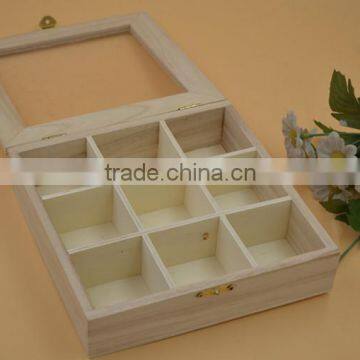 Wooden Box With Clear Lid|divided Boxes photo-2