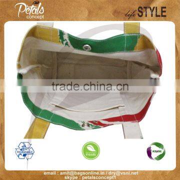 12 OZ Natural Canvas Tote Bag With Juco Trimmed Bottom & Handle photo-6