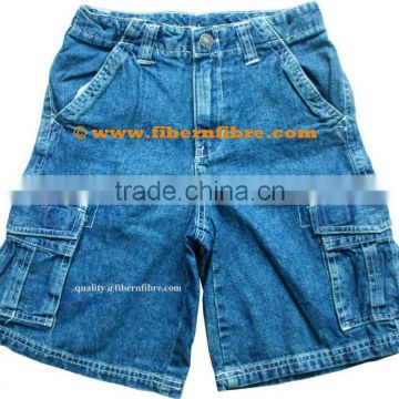 6 Pocket Denim Cargo Shorts