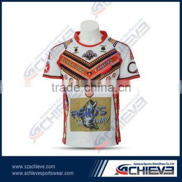 custom full sublimation printing rugby jersey/rugby shirts