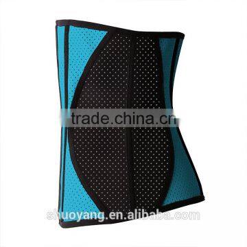 Shuoyang Top Selling High Quality Factory Wholesale Private Label Accept Strong 3 Hooks Mesh Breathable Latex Waist Trainer photo-4