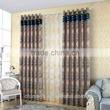 TOP ONE Curtain Factory First -class Quality Creative Designs Jacquard Sheer Blackout Embroidery Curtain photo-3
