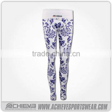 Custom yoga leggings sublimated yoga capris for women