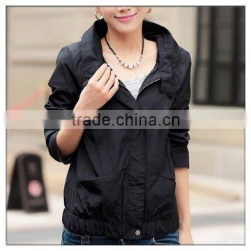 OEM thin short spring jacket for women